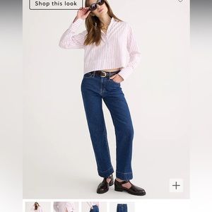 J Crew Tall slim wide-leg jean in Brick lane wash